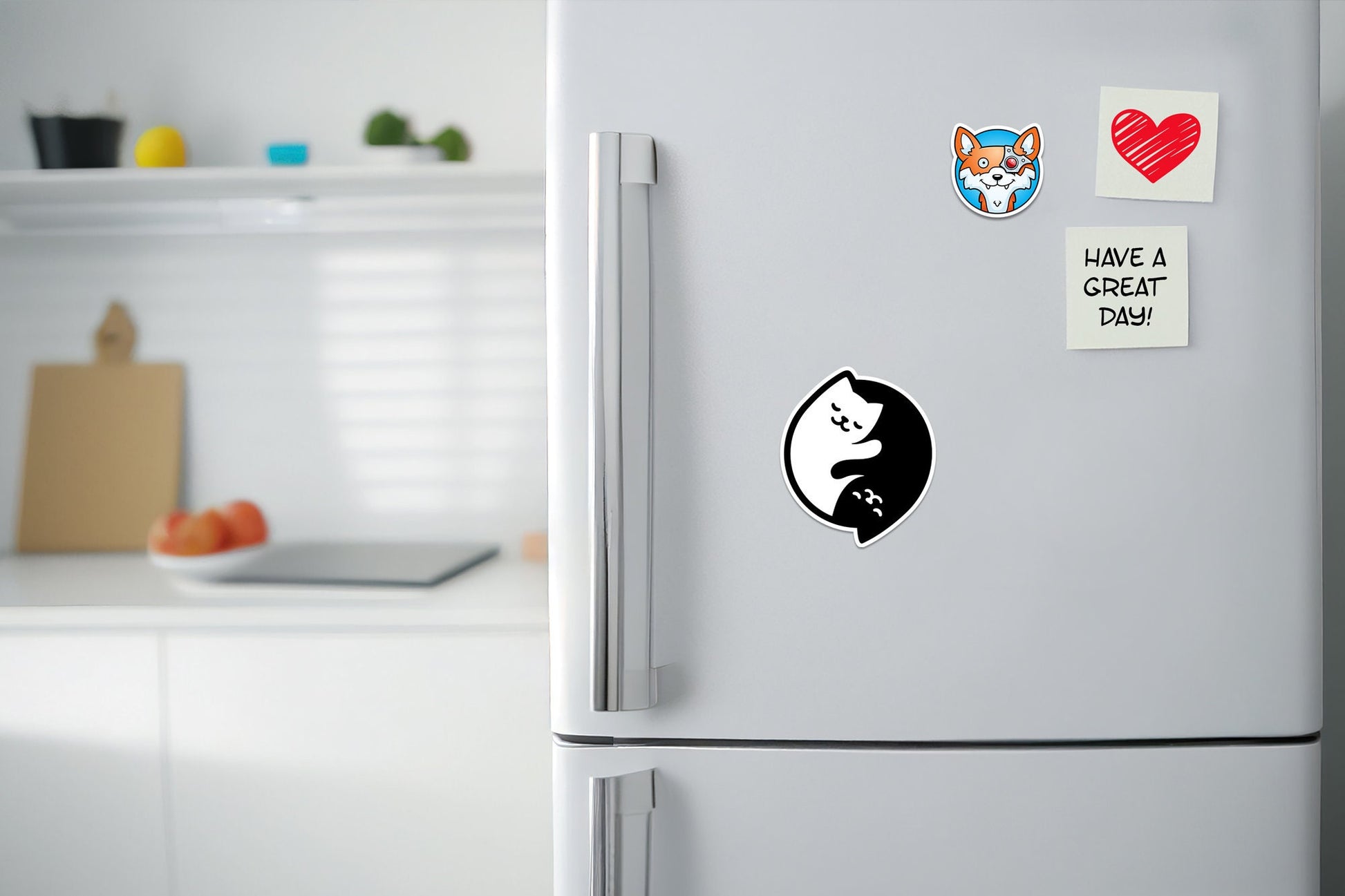 Yin Yang Cats * STICKER OR MAGNET * Die-Cut | Vinyl | Decal | Waterproof | Weatherproof