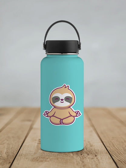 Meditating Sloth * STICKER OR MAGNET * Die-Cut | Vinyl | Decal | Waterproof | Weatherproof