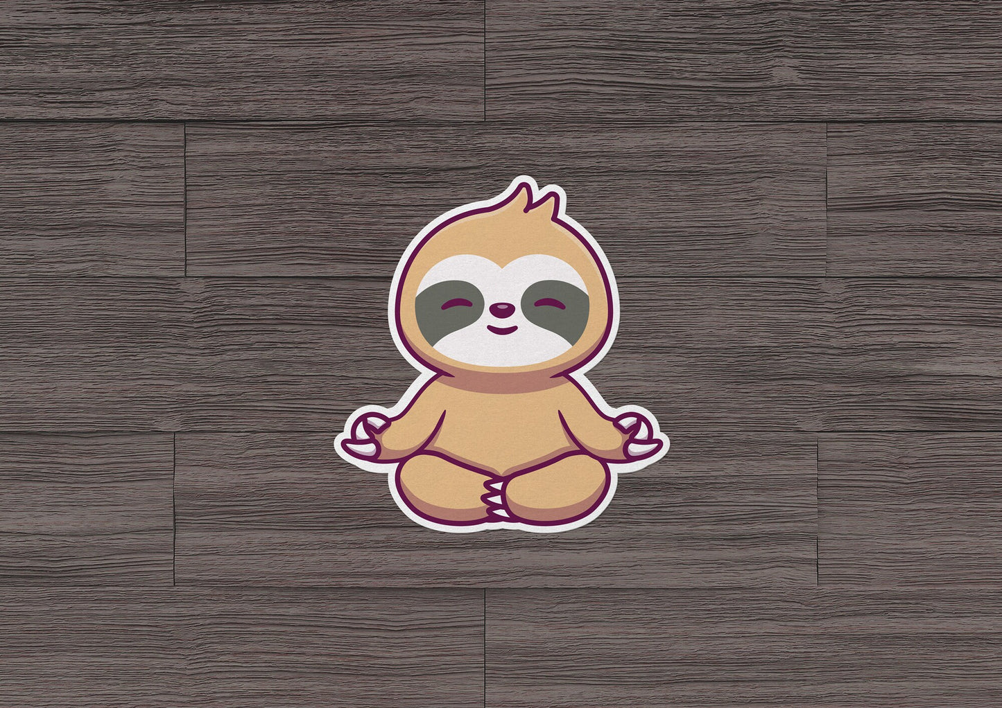 Meditating Sloth * STICKER OR MAGNET * Die-Cut | Vinyl | Decal | Waterproof | Weatherproof