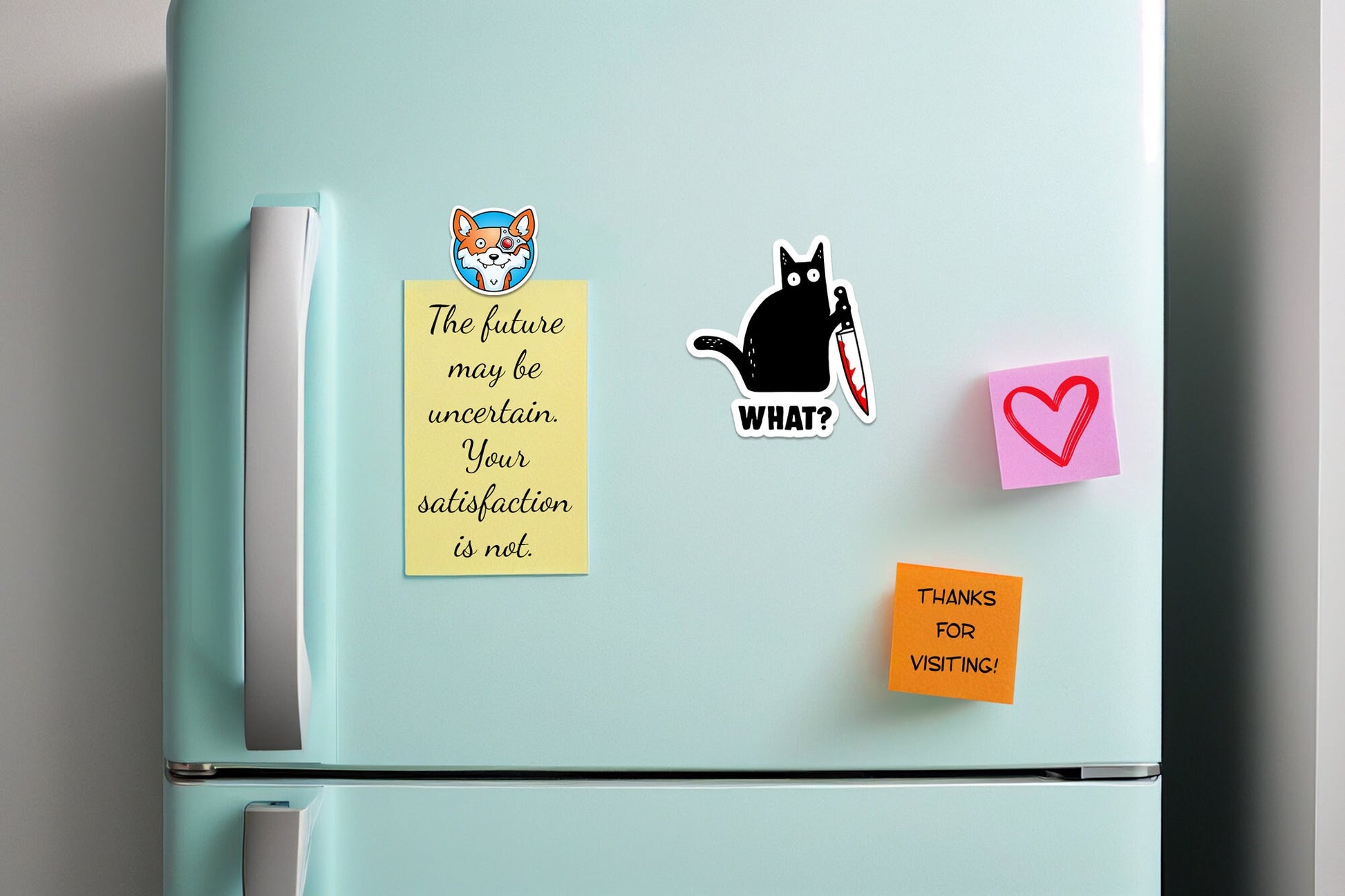 What? Cat * STICKER OR MAGNET * Die-Cut | Vinyl | Decal | Waterproof | Weatherproof