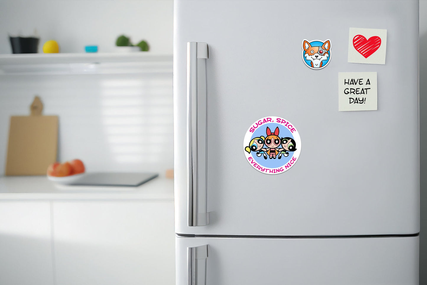 The Powerpuff Girls ~ Sugar Spice Everything Nice * STICKER OR MAGNET * Die-Cut | Vinyl | Decal | Waterproof | Weatherproof