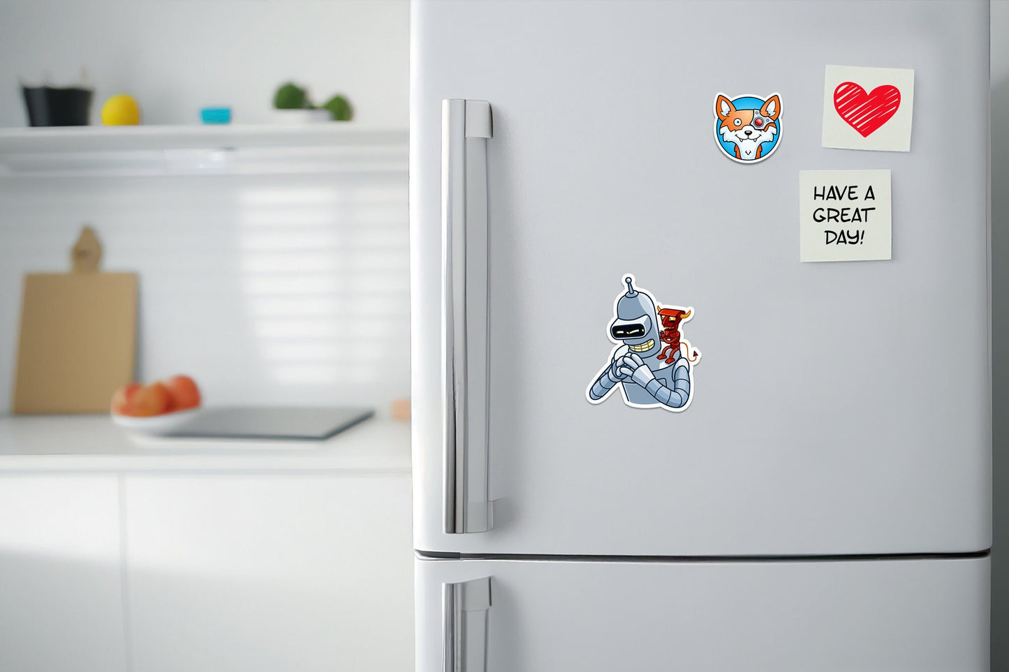 Bender & The Robot Devil * STICKER OR MAGNET * Die-Cut | Vinyl | Decal | Waterproof | Weatherproof