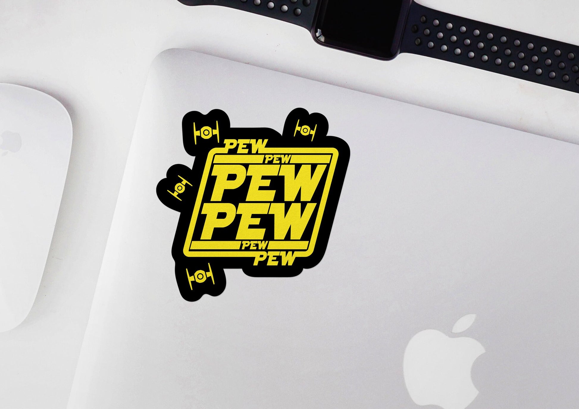 Pew Pew * STICKER OR MAGNET * Die-Cut | Vinyl | Decal | Waterproof | Weatherproof