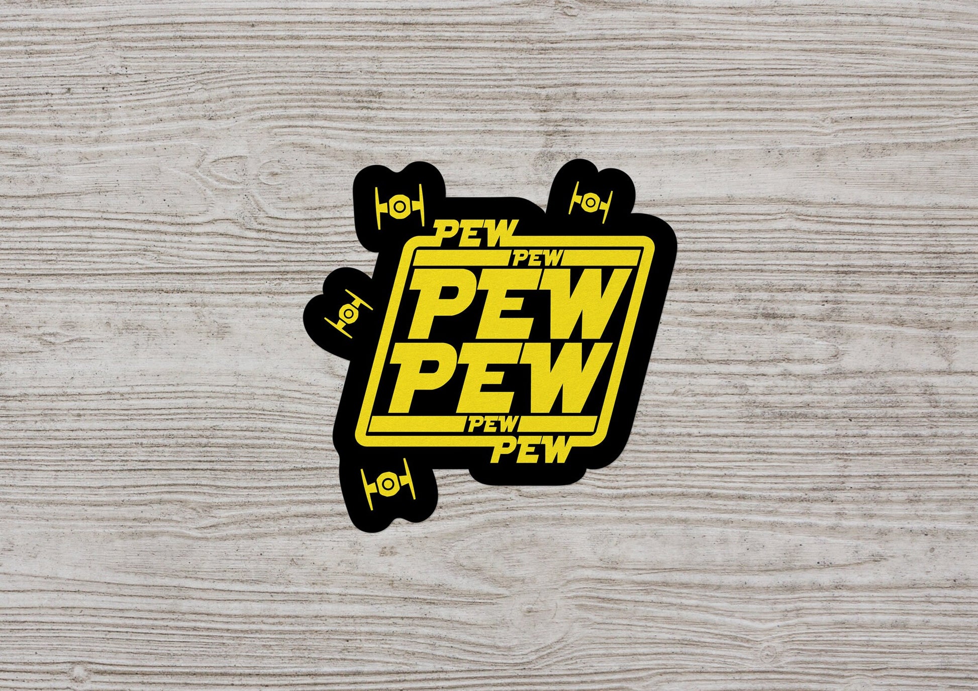 Pew Pew * STICKER OR MAGNET * Die-Cut | Vinyl | Decal | Waterproof | Weatherproof