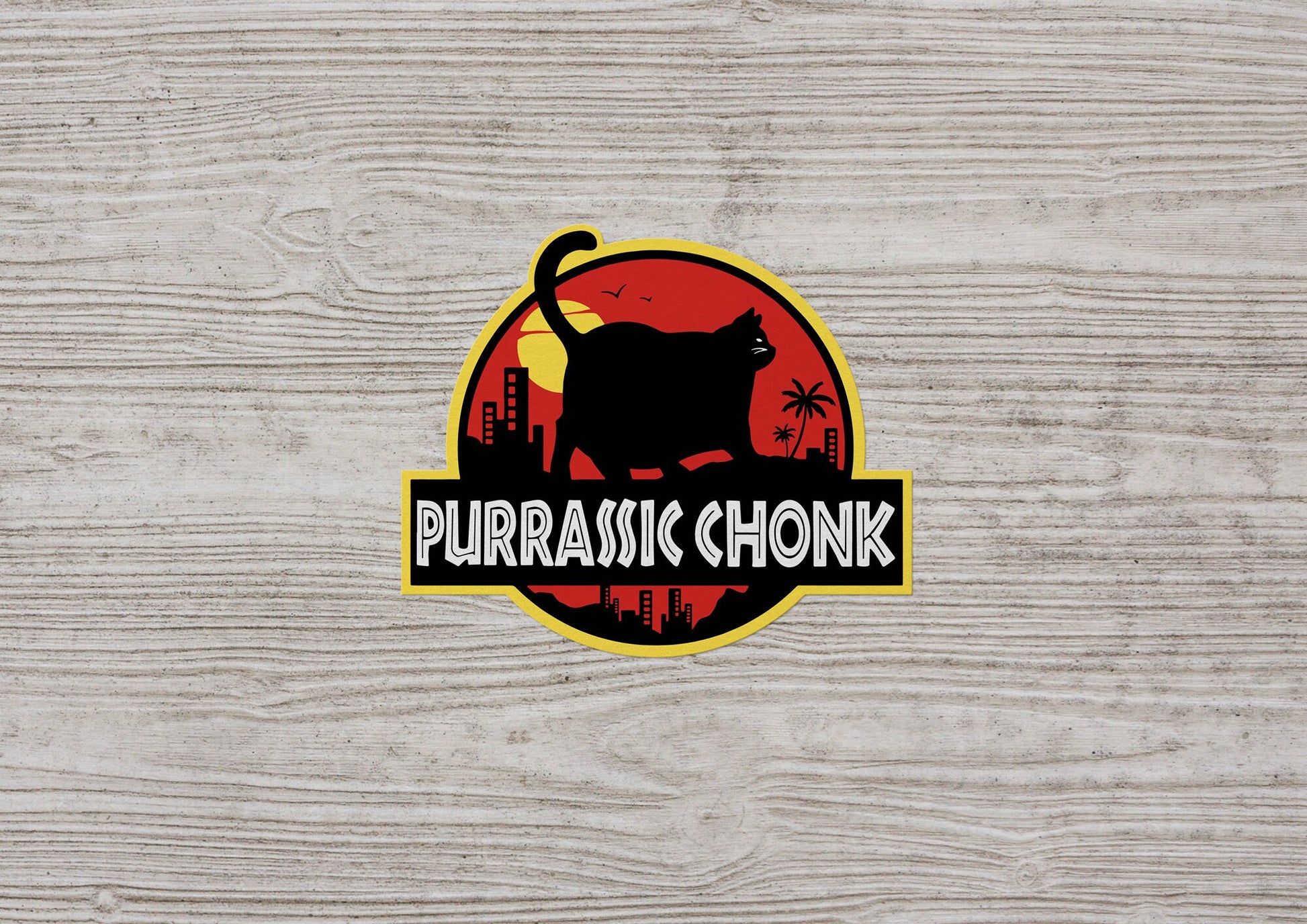 Purrassic Chonk * STICKER OR MAGNET * Die-Cut | Vinyl | Decal | Waterproof | Weatherproof