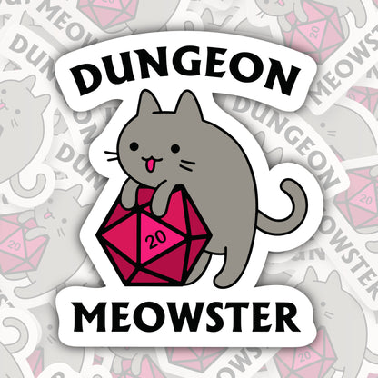 Dungeon Meowster * STICKER OR MAGNET * Die-Cut | Vinyl | Decal | Waterproof | Weatherproof