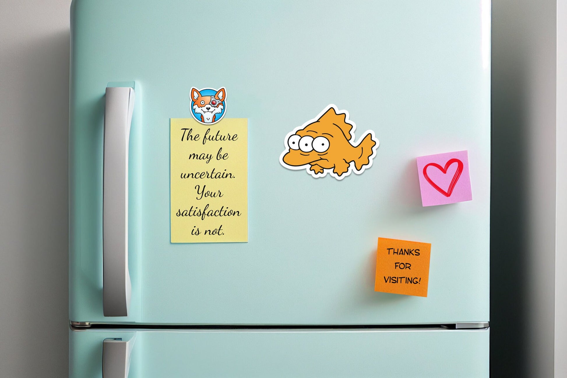 Blinky the Three-Eyed Fish * STICKER OR MAGNET * Die-Cut | Vinyl | Decal | Waterproof | Weatherproof