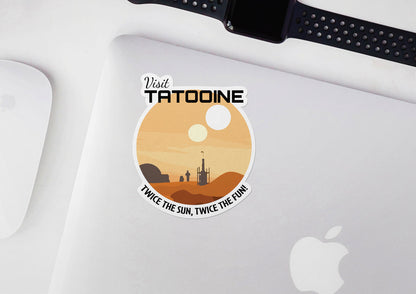 Visit Tatooine Star Wars Travel Ad * STICKER OR MAGNET * Die-Cut | Vinyl | Decal | Waterproof | Weatherproof