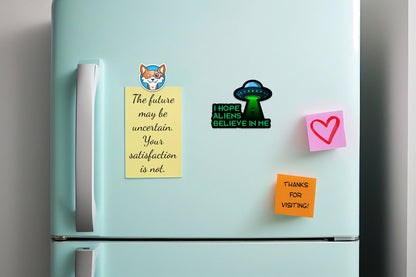 I Hope Aliens Believe In Me * STICKER OR MAGNET * Die-Cut | Vinyl | Decal | Waterproof | Weatherproof