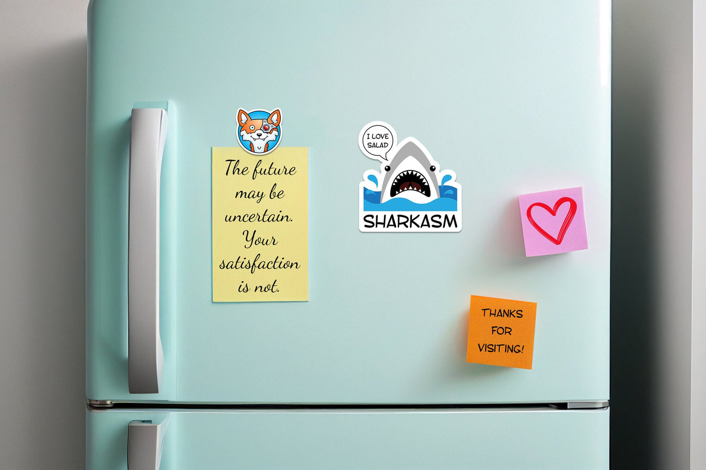 Sharkasm * STICKER OR MAGNET * Die-Cut | Vinyl | Decal | Waterproof | Weatherproof