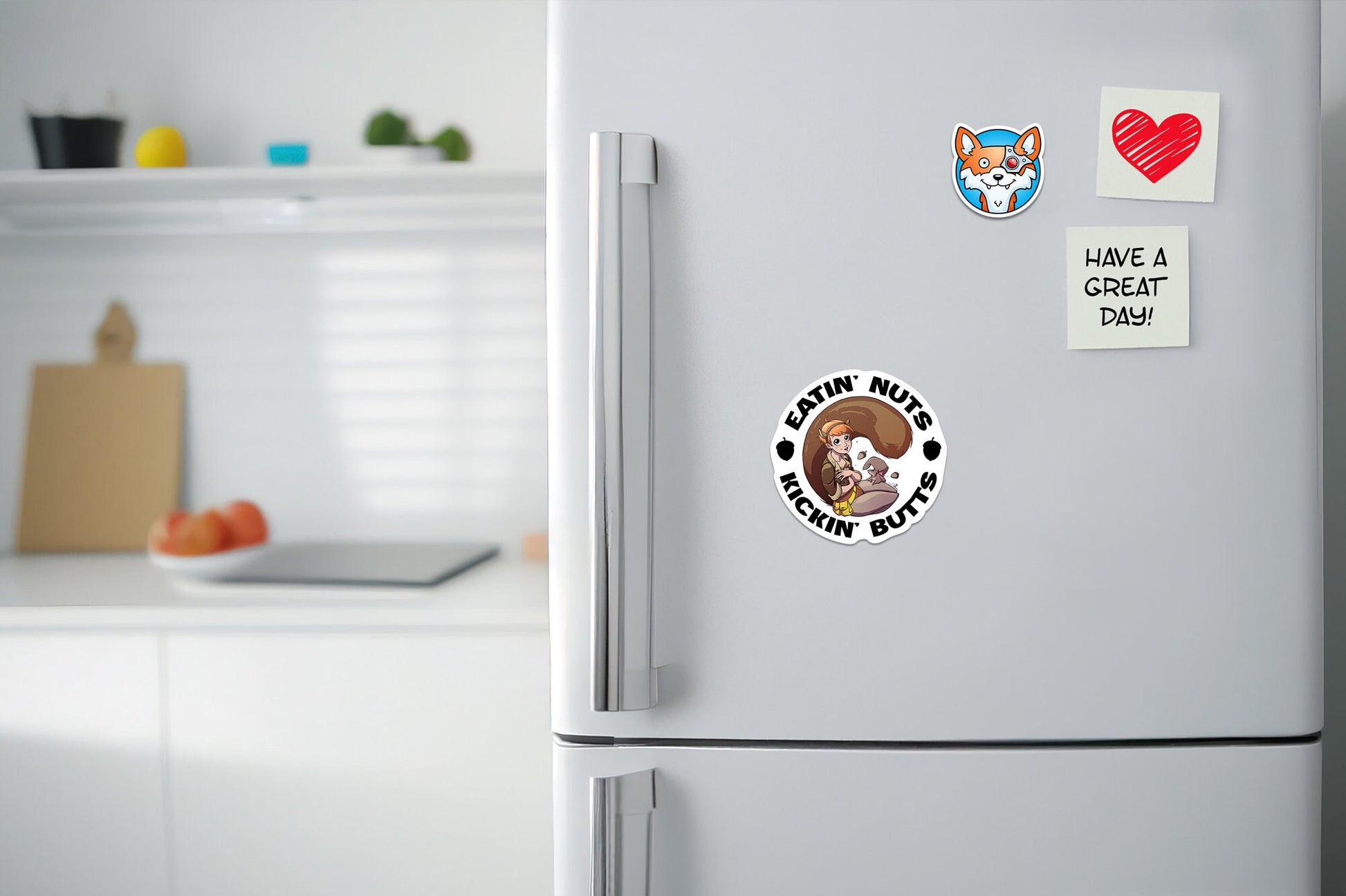 Squirrel Girl ~ Eatin' Nuts Kickin' Butts * STICKER OR MAGNET * Die-Cut | Vinyl | Decal | Waterproof | Weatherproof