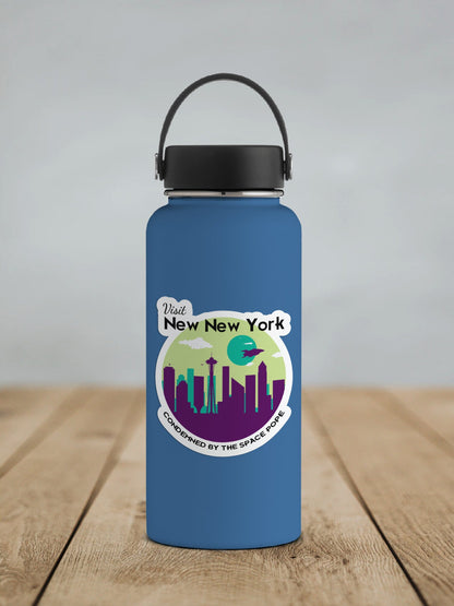 Visit New New York Futurama Travel Ad * STICKER OR MAGNET * Die-Cut | Vinyl | Decal | Waterproof | Weatherproof