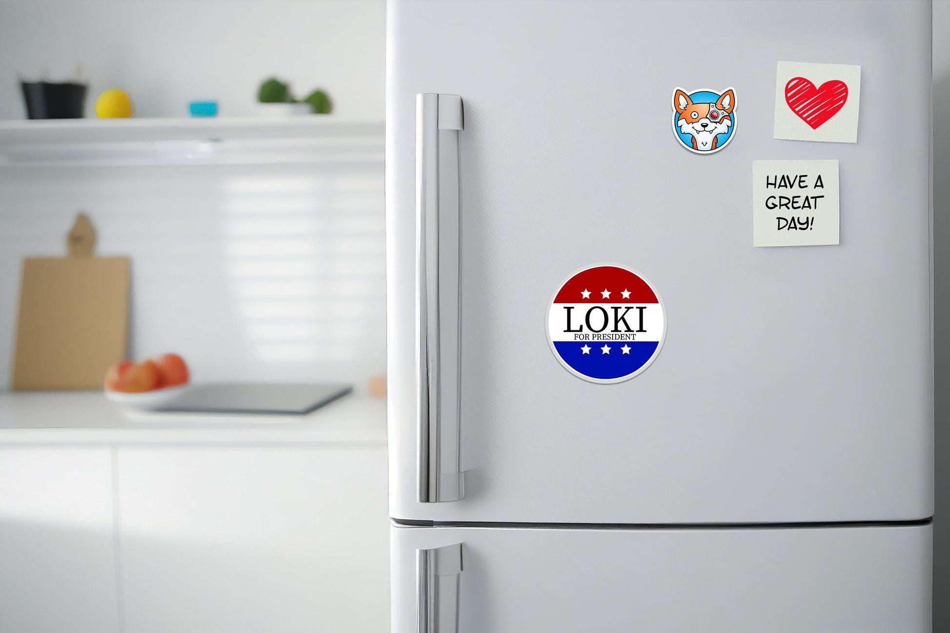 Loki For President * STICKER OR MAGNET * Die-Cut | Vinyl | Decal | Waterproof | Weatherproof