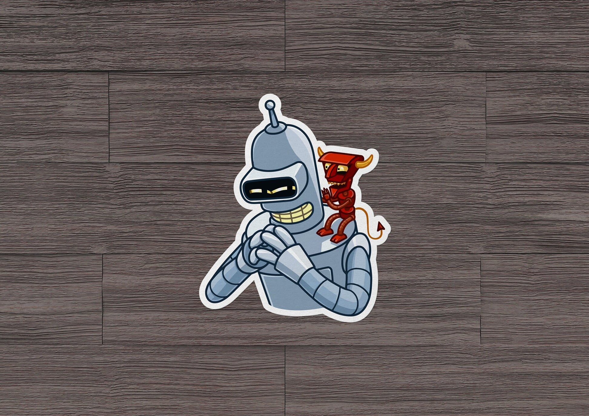 Bender & The Robot Devil * STICKER OR MAGNET * Die-Cut | Vinyl | Decal | Waterproof | Weatherproof