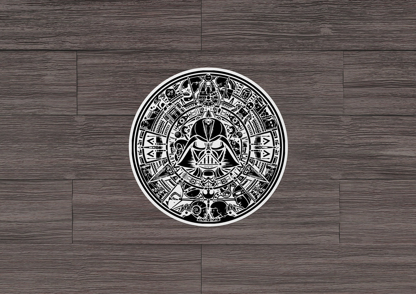 Darth Vader Aztec Calendar * STICKER OR MAGNET * Die-Cut | Vinyl | Decal | Waterproof | Weatherproof