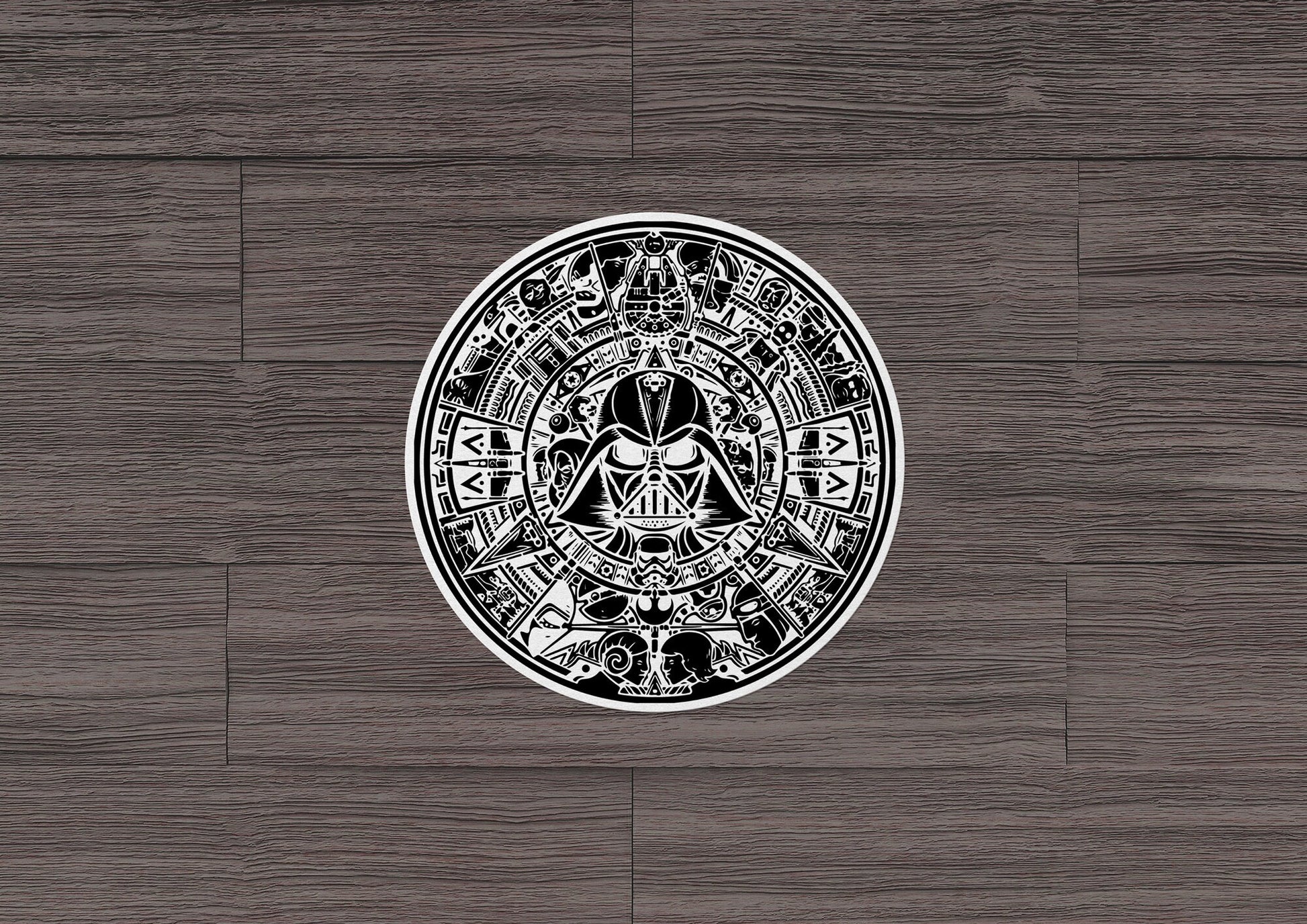 Darth Vader Aztec Calendar * STICKER OR MAGNET * Die-Cut | Vinyl | Decal | Waterproof | Weatherproof