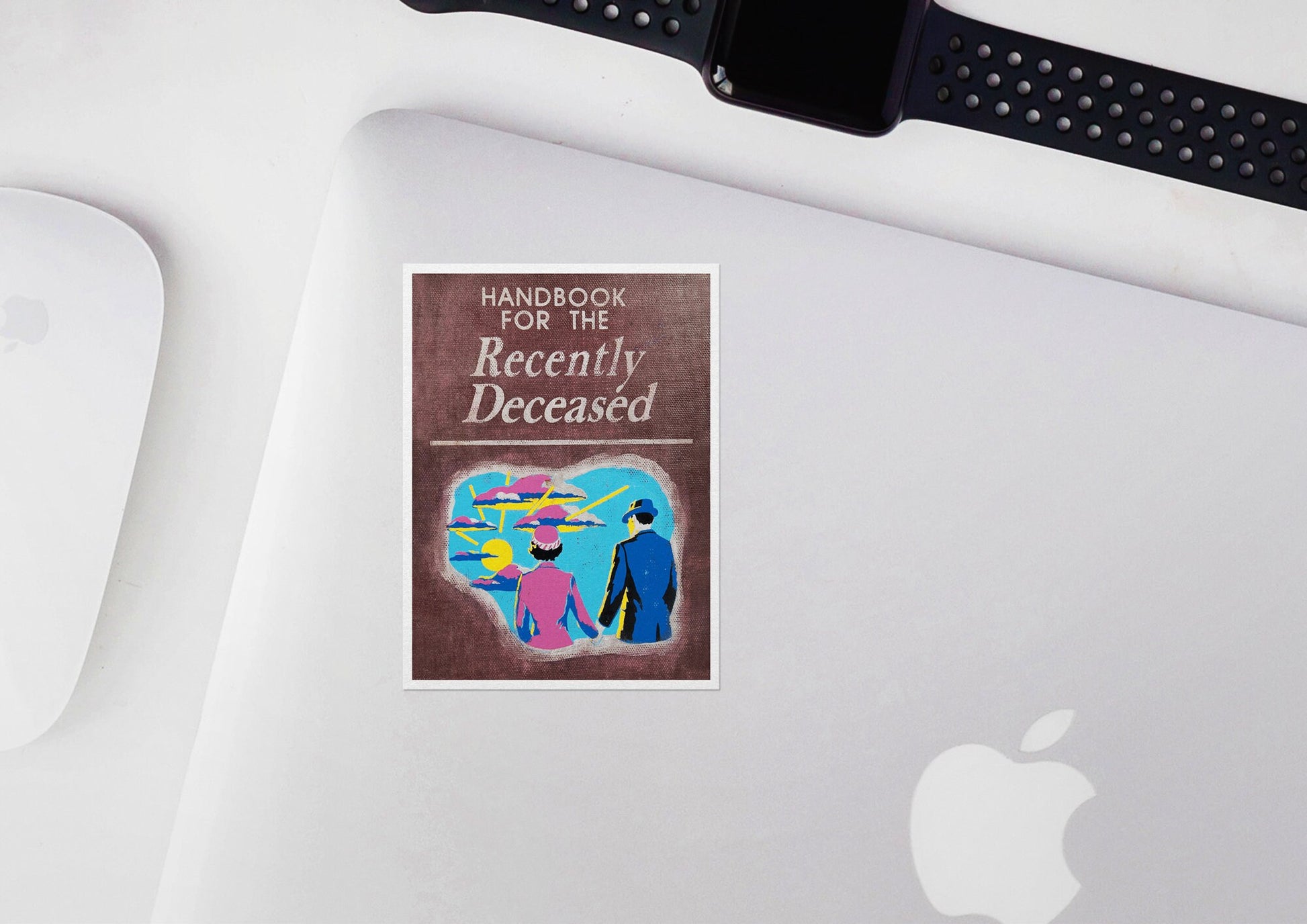 Handbook for the Recently Deceased * STICKER OR MAGNET * Die-Cut | Vinyl | Decal | Waterproof | Weatherproof