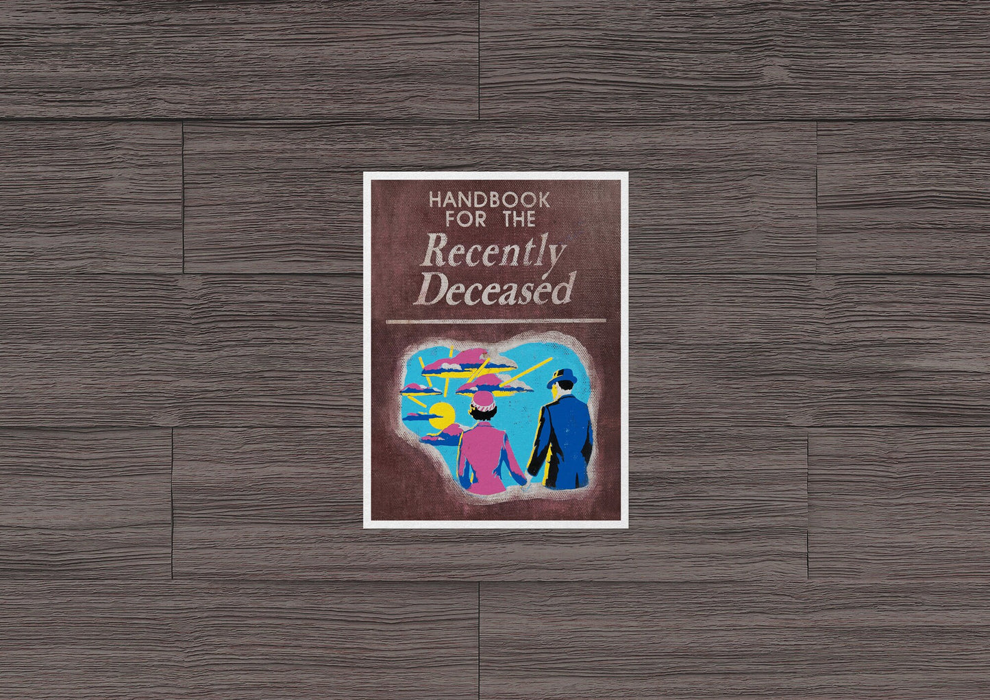 Handbook for the Recently Deceased * STICKER OR MAGNET * Die-Cut | Vinyl | Decal | Waterproof | Weatherproof