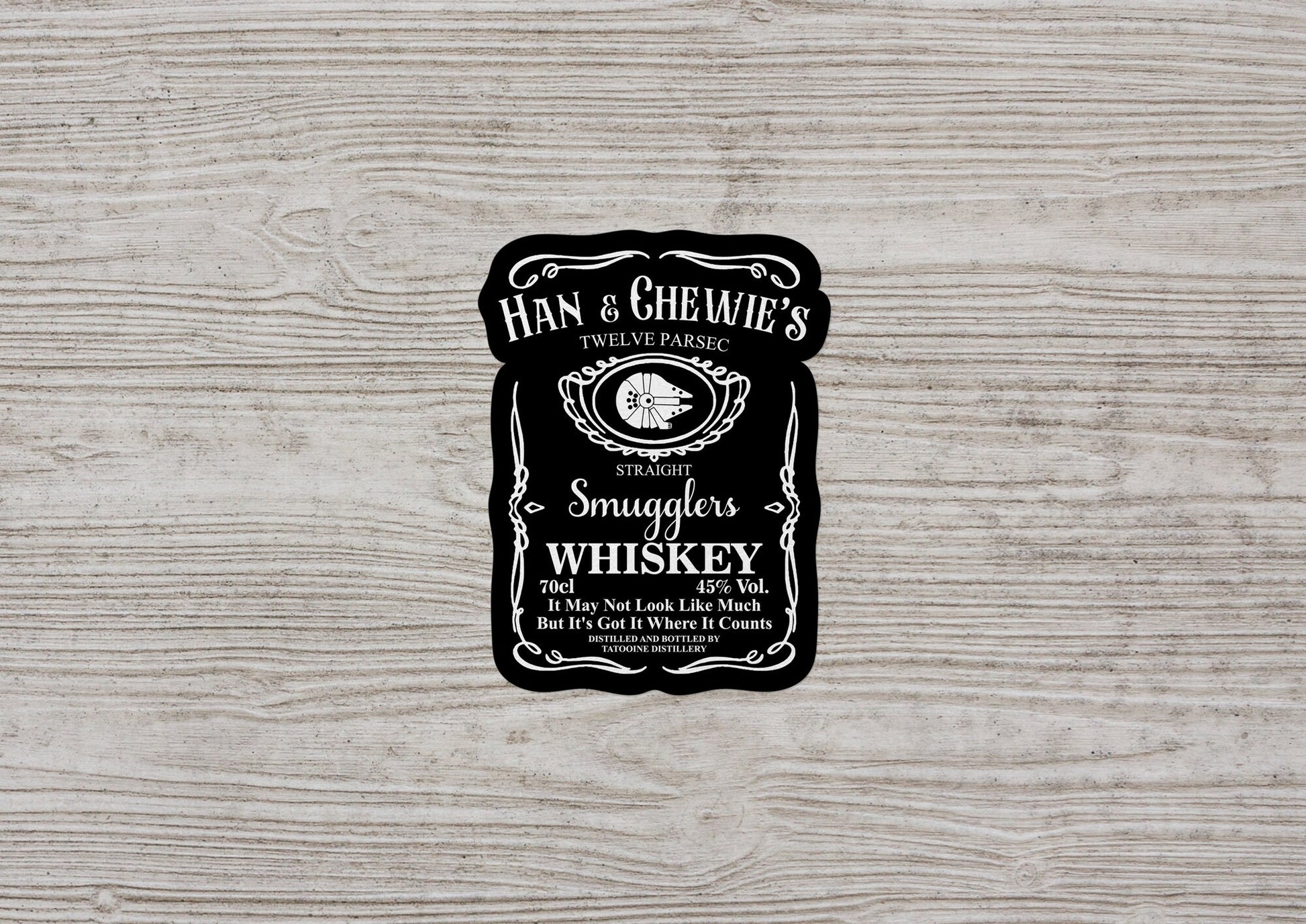 Han & Chewie's Smugglers Whiskey * STICKER OR MAGNET * Die-Cut | Vinyl | Decal | Waterproof | Weatherproof