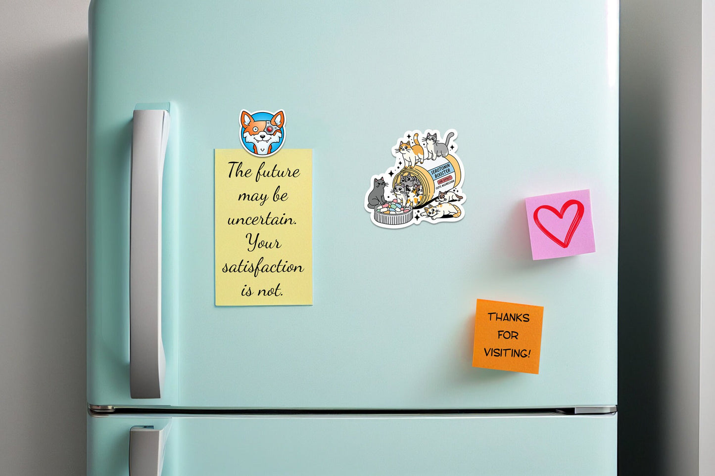 Serotonin Booster Cats * STICKER OR MAGNET * Die-Cut | Vinyl | Decal | Waterproof | Weatherproof