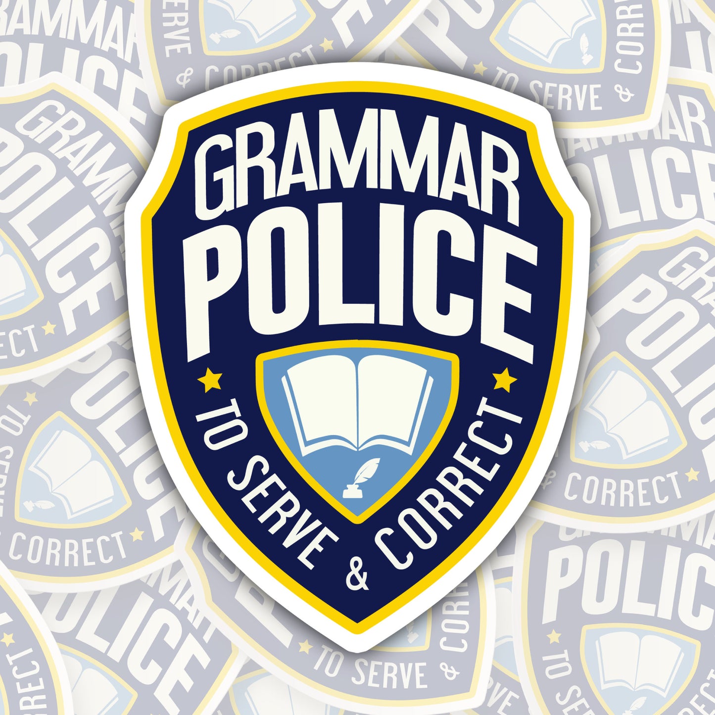 Grammar Police * STICKER OR MAGNET * Die-Cut | Vinyl | Decal | Waterproof | Weatherproof