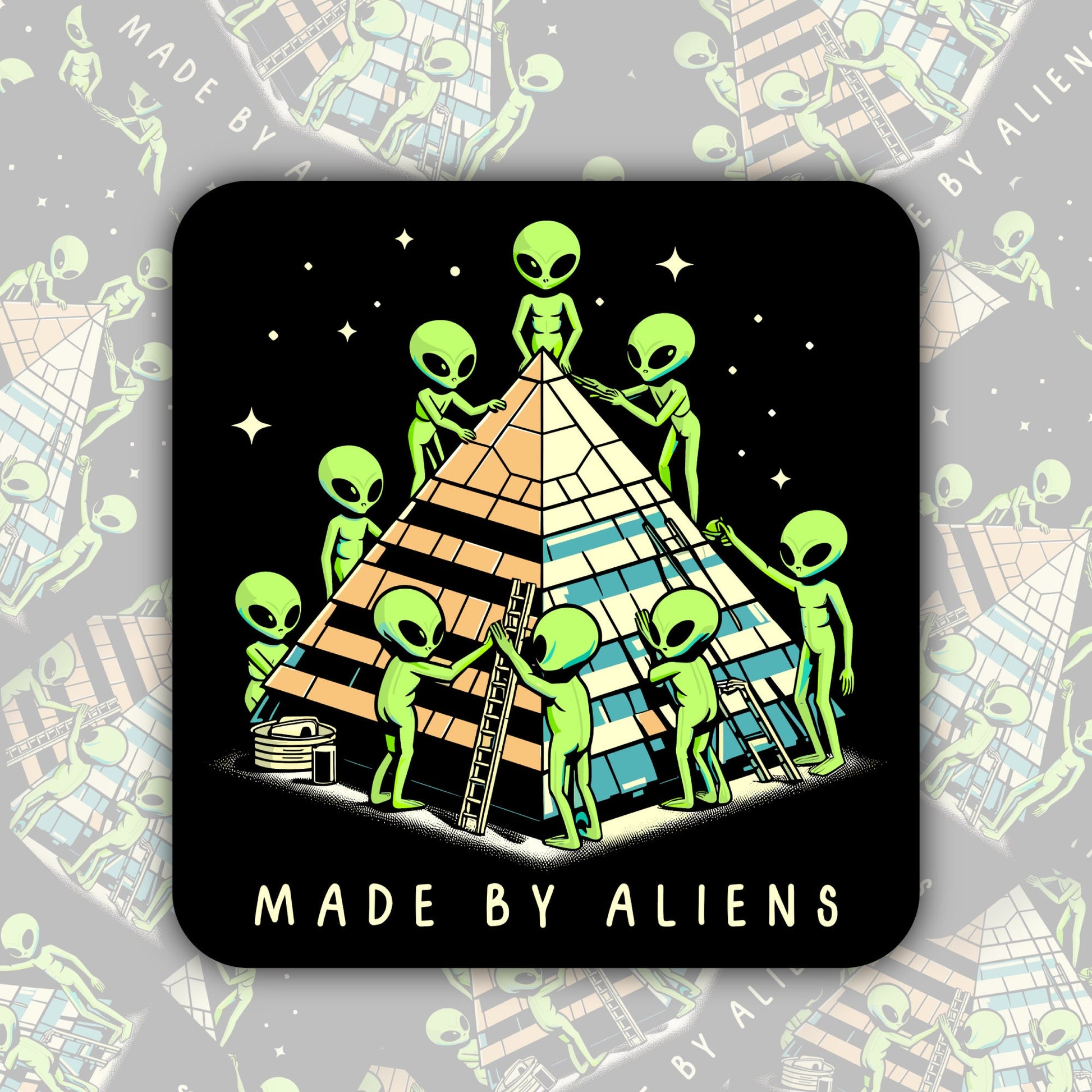 Made By Aliens * STICKER OR MAGNET * Die-Cut | Vinyl | Decal | Waterproof | Weatherproof