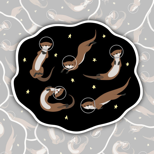 Otter Space * STICKER OR MAGNET * Die-Cut | Vinyl | Decal | Waterproof | Weatherproof