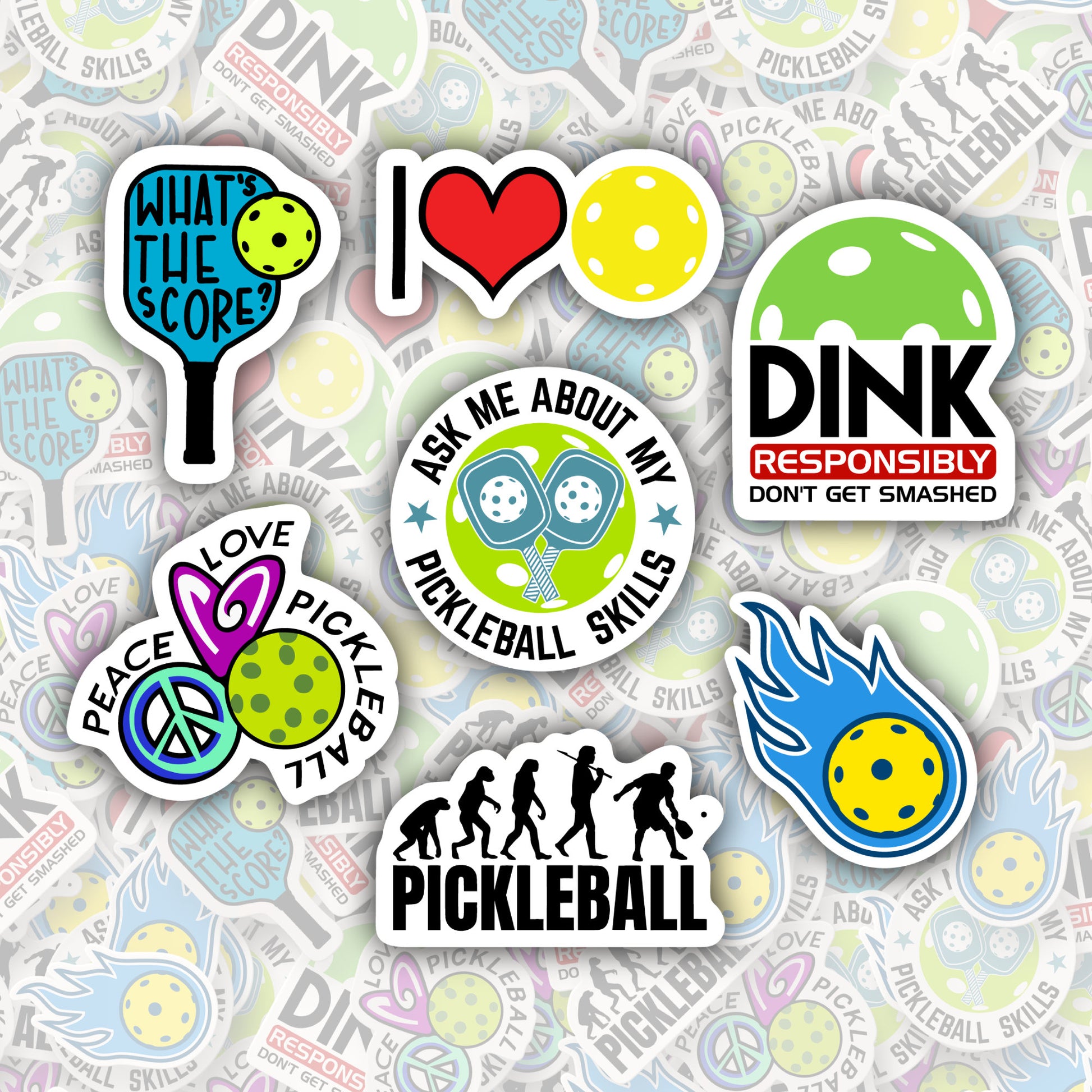 Pickleball * STICKERS * Die-Cut | Vinyl | Decal | Waterproof | Weatherproof