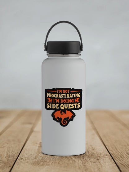 I'm Not Procrastinating I'm Doing Side Quests * STICKER OR MAGNET * Die-Cut | Vinyl | Decal | Waterproof | Weatherproof