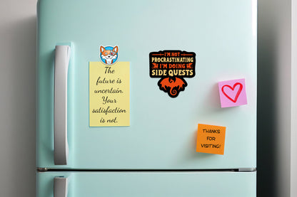 I'm Not Procrastinating I'm Doing Side Quests * STICKER OR MAGNET * Die-Cut | Vinyl | Decal | Waterproof | Weatherproof