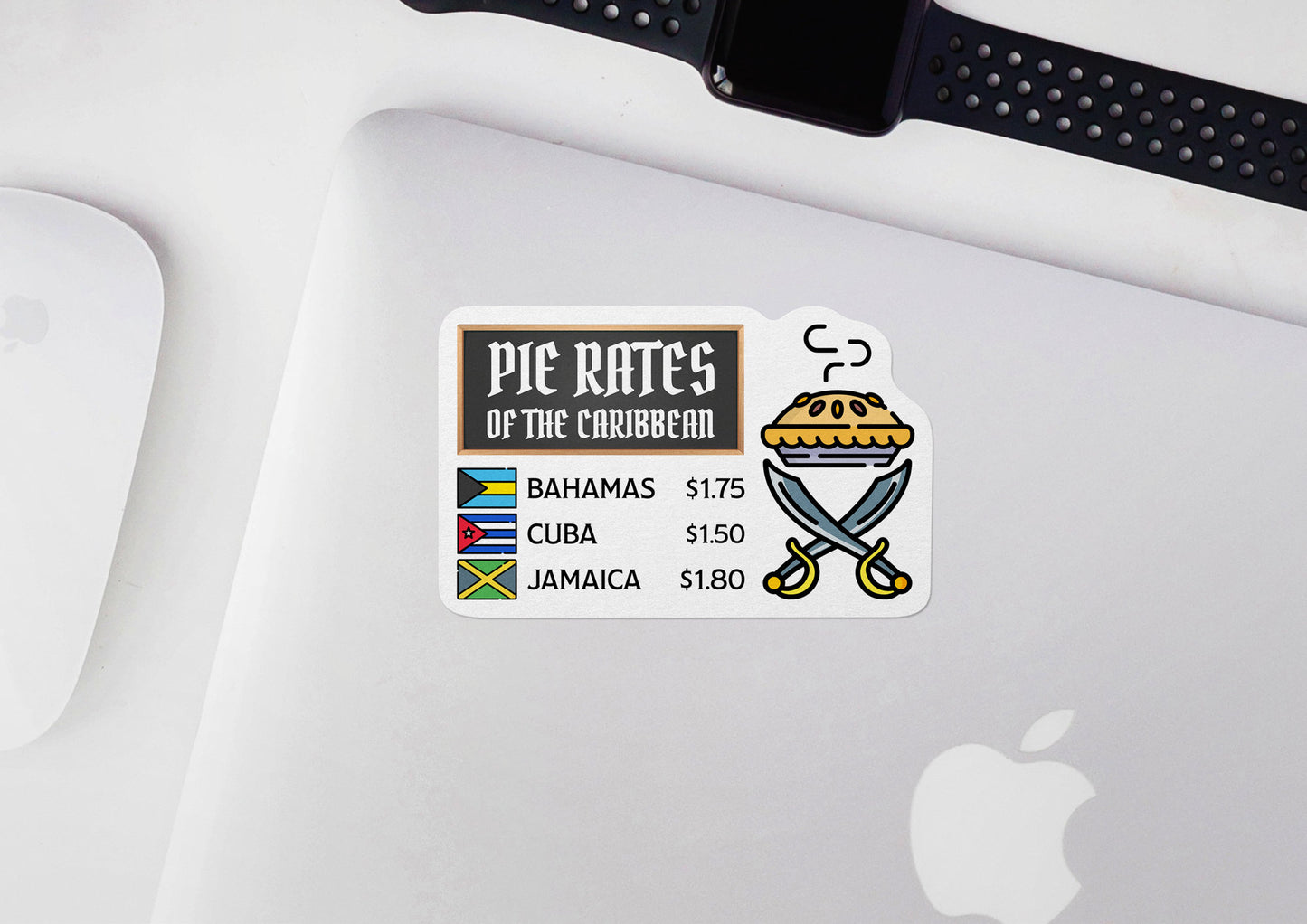 Pie Rates of the Caribbean * STICKER OR MAGNET * Die-Cut | Vinyl | Decal | Waterproof | Weatherproof