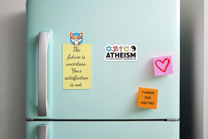 Atheism ~ It's A Non-Prophet Organization * STICKER OR MAGNET * Die-Cut | Vinyl | Decal | Waterproof | Weatherproof