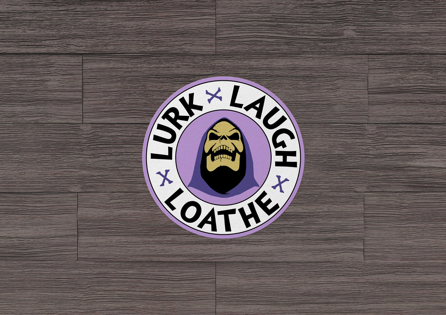 Skeletor ~ Lurk Laugh Loathe * STICKER OR MAGNET * Die-Cut | Vinyl | Decal | Waterproof | Weatherproof