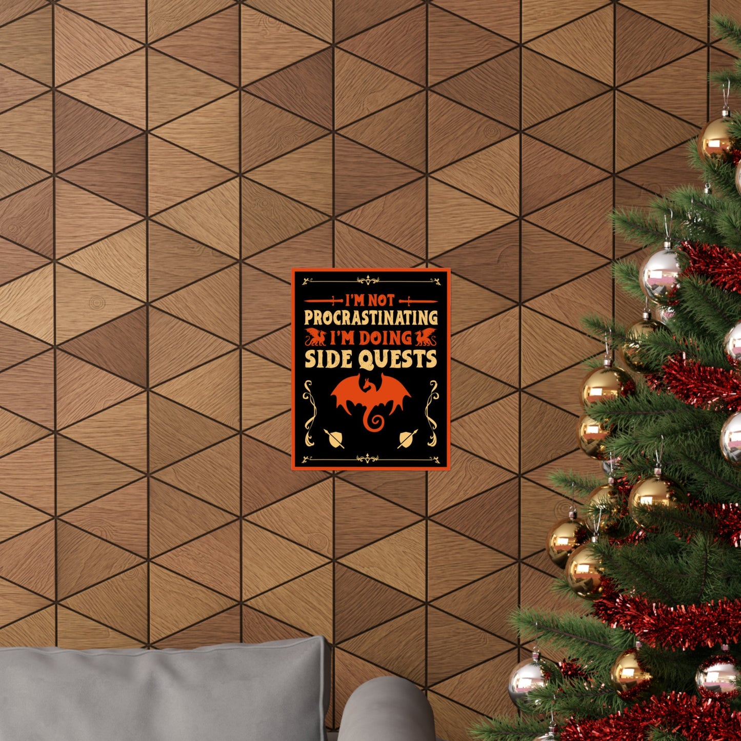 I'm Not Procrastinating ~ I'm Doing Side Quests POSTER Premium Matte Wall Hanging