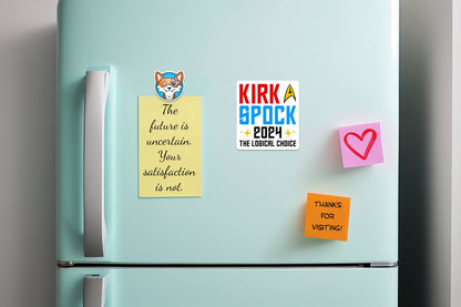 Kirk Spock 2024 * STICKER OR MAGNET * Die-Cut | Vinyl | Decal | Waterproof | Weatherproof